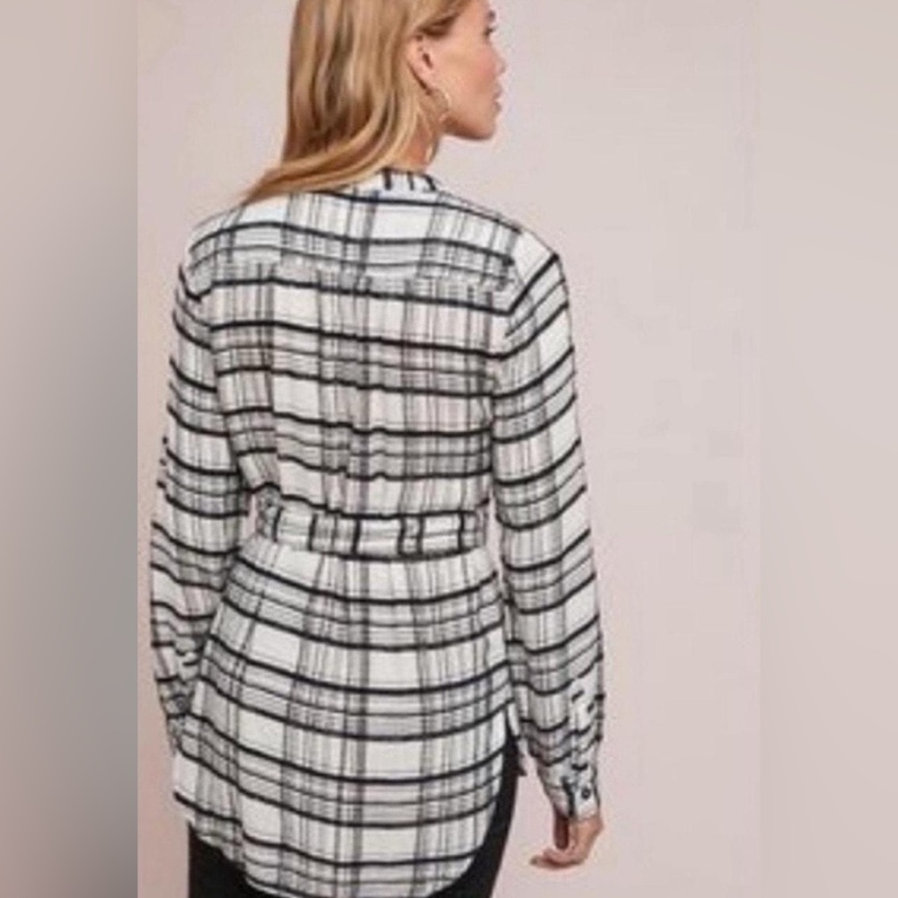 Women's Anthropologie Shirt,Black and White - Picture 7 of 7